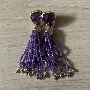 Amethyst Kendra Scott tassel earrings